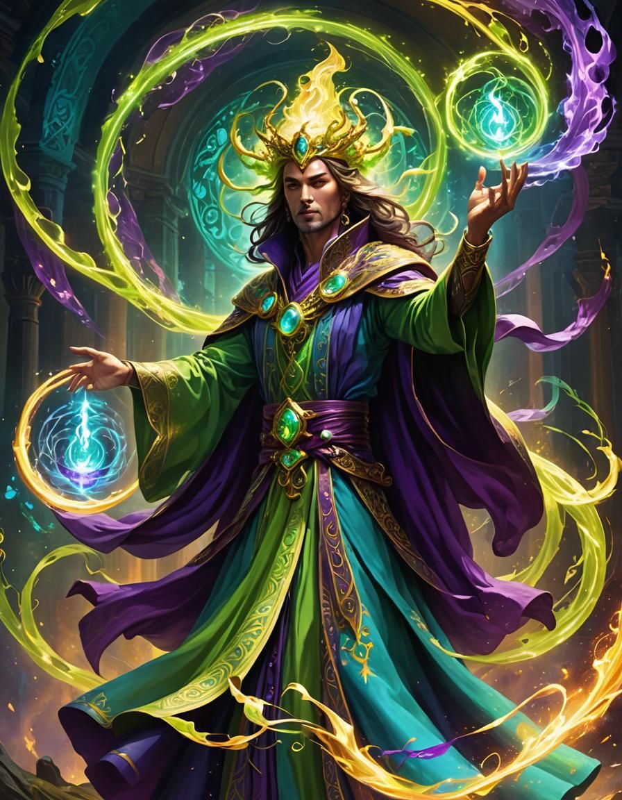 Pixie Enchanter Channels Magic in Mythical City