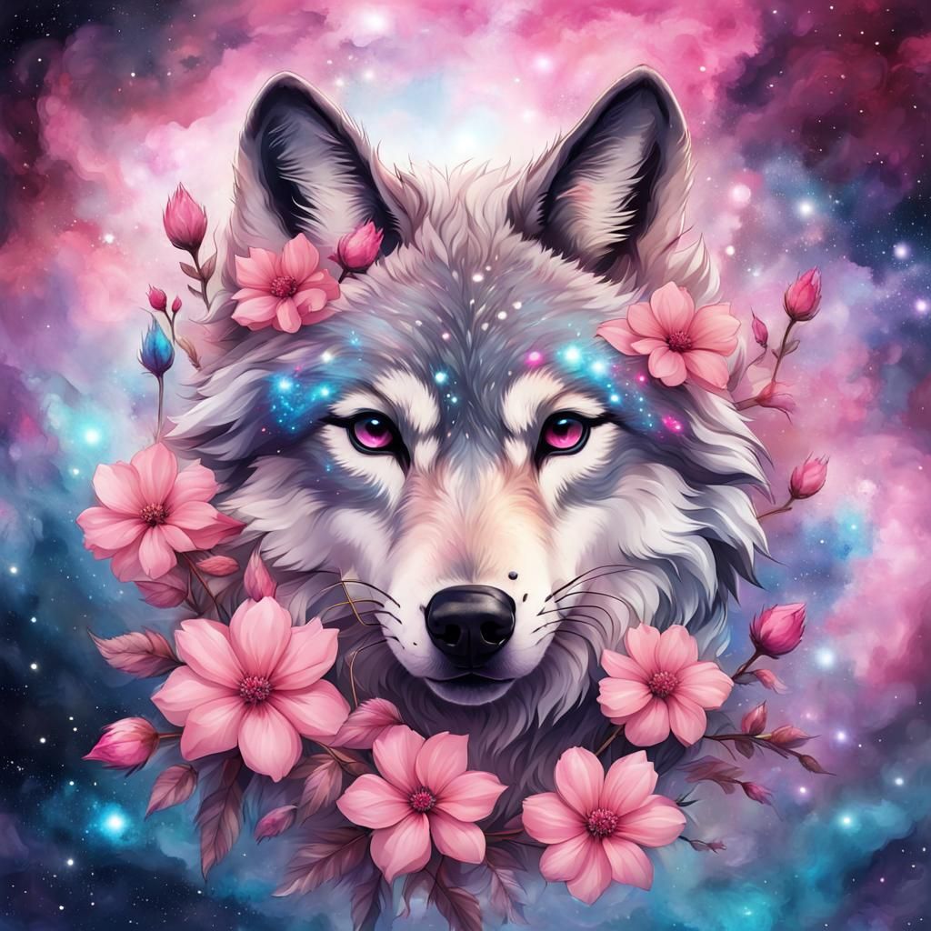 Cute feminine wolf