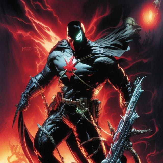 Spawn Portrait in Comic Book Art Style