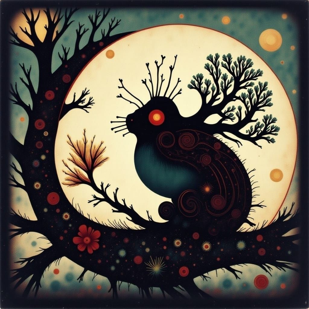 Whimsical Landscape of a Lazy Town Serenaded by Cicadas