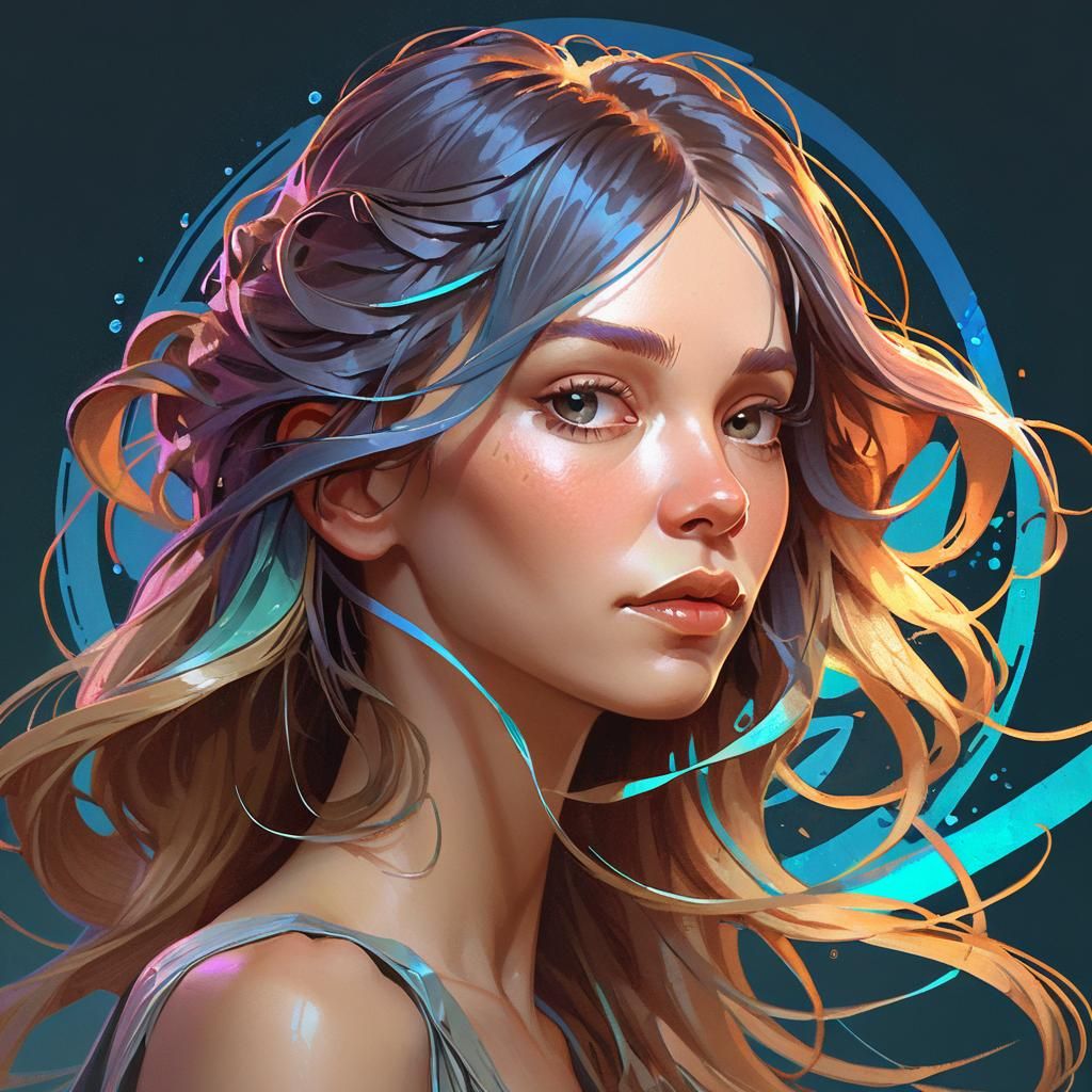 Tate McRae Portrait in Art Deco Style