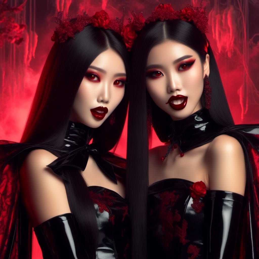 Vampire Women in Patent Leather Dresses