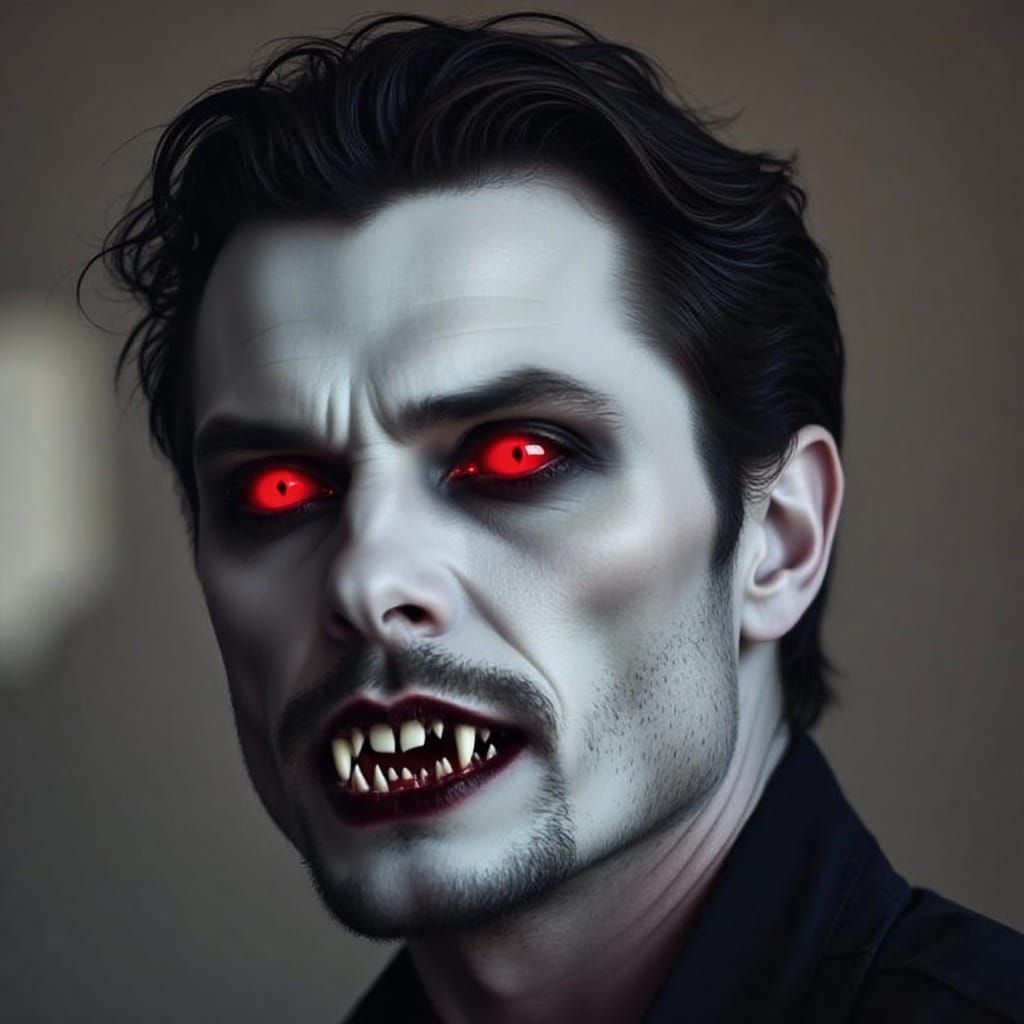 Vampire Fantasy Concept Art in Deep, Complementary Colors