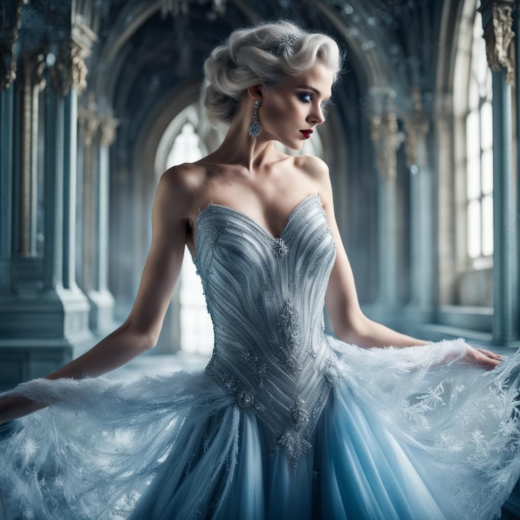 Art Deco Ice Queen Ballgown Dance