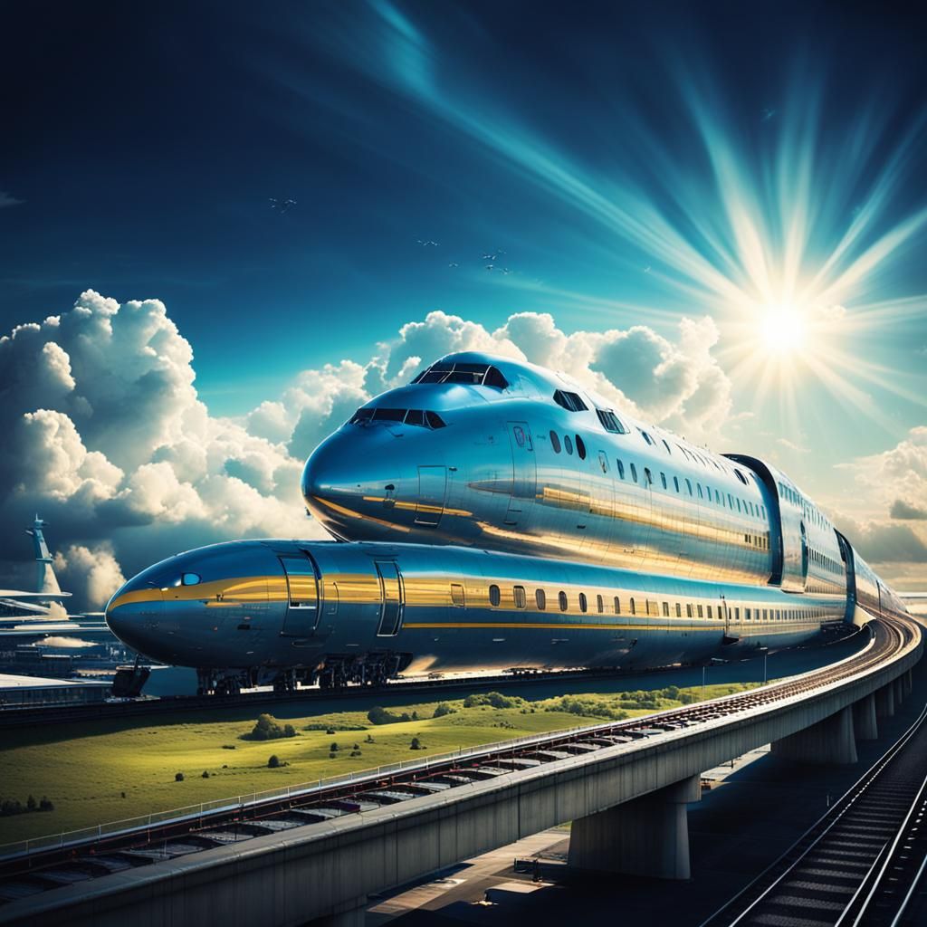 Surreal Hogwarts Cruise Train Airport Scene