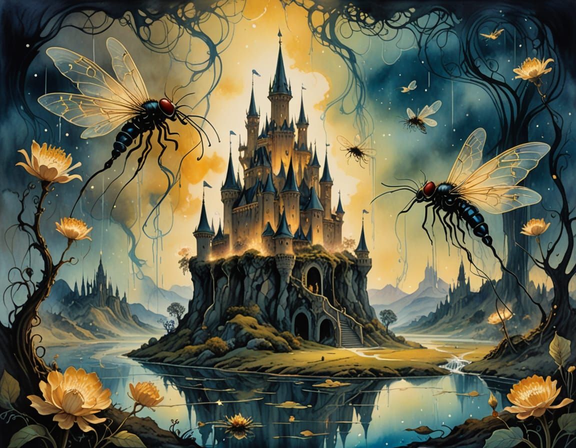 Elegant Fountain Pen Blossoms into Enchanted Castle