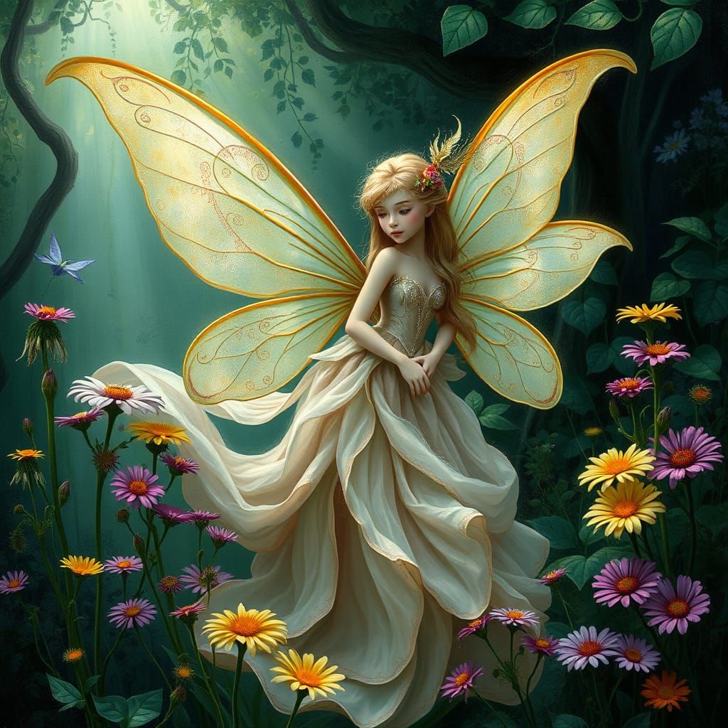 Whimsical Fairy in Enchanted Forest