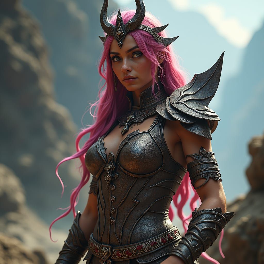 Xena Warrior in Rock Metal Style