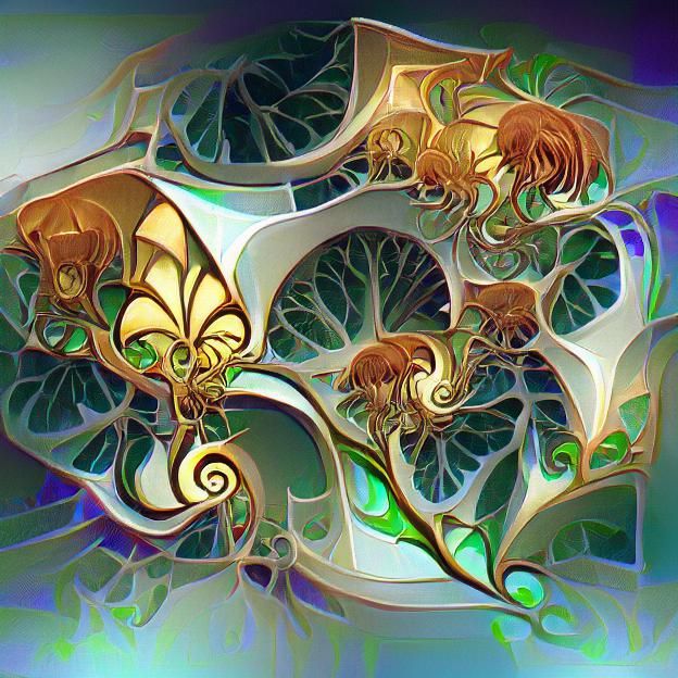 Art Nouveau Fractal Design