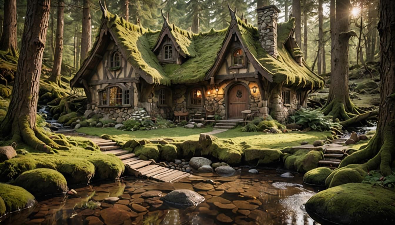Enchanted Elven Cottage in Forest Photography