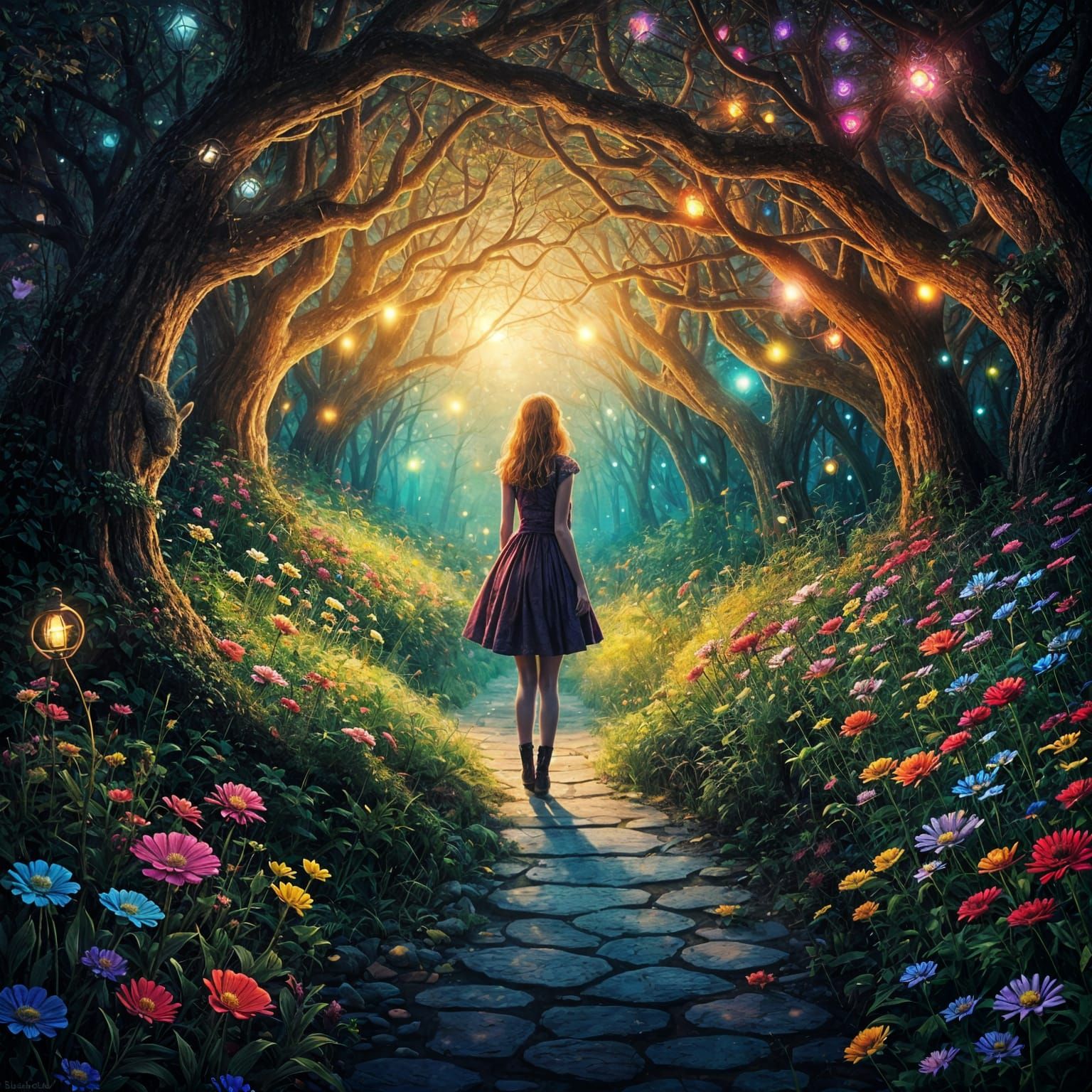 Surreal Wonderland of Flashing Lights