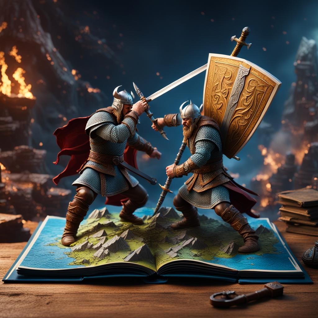 Viking Battle Pop-Up Book: Fantasy Art