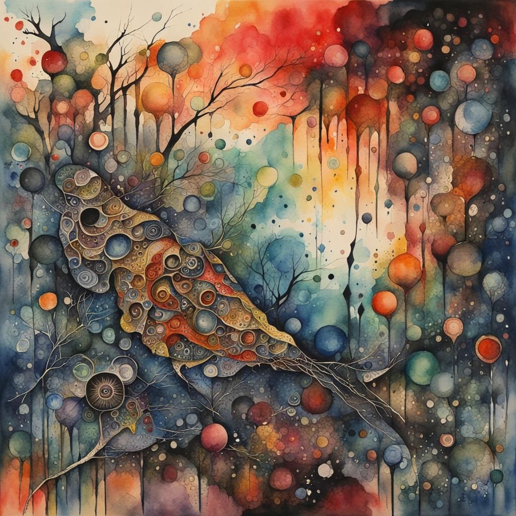 Abstract Watercolor: The Pain of Depression