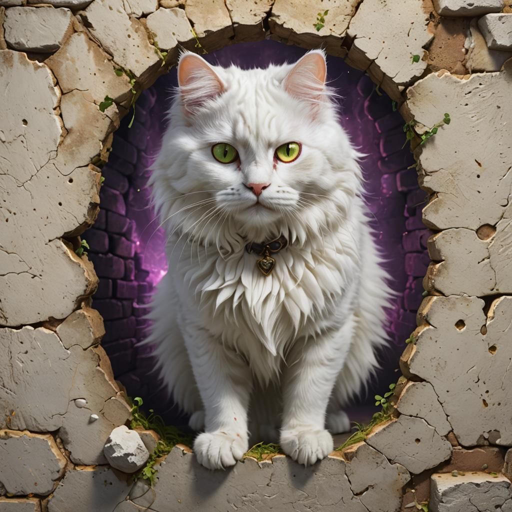 Humorous Cat and Mouse Chase in Digital Art