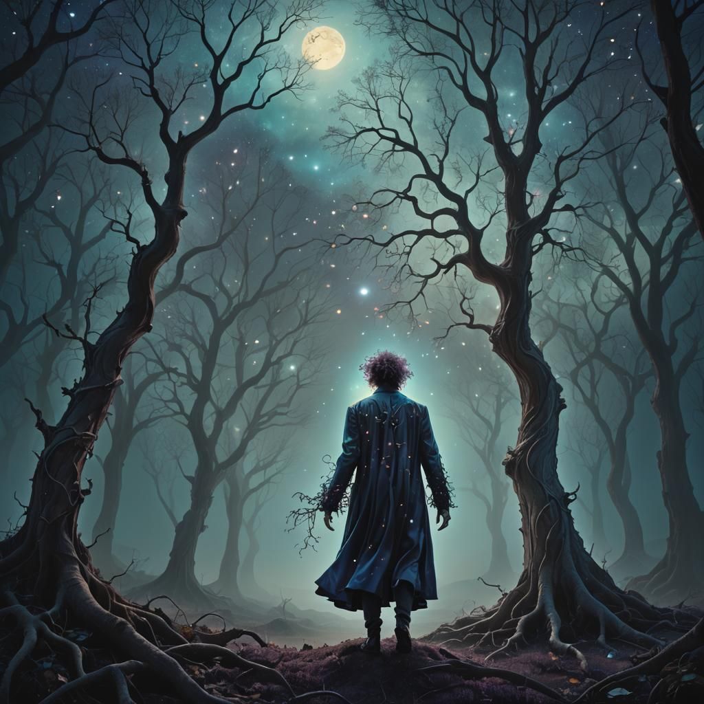 Glowing Tree of Life in Surreal Landscape