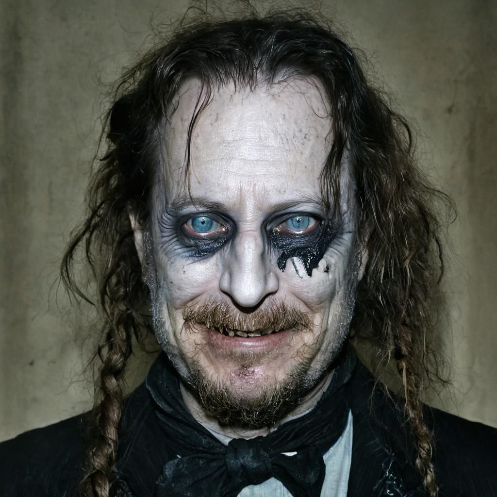 Decaying Zombie Portrait in Gothic Horror Style