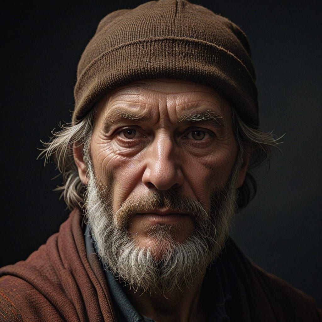 Ancient Mystic Portrait in Earthy, Mystical Tones