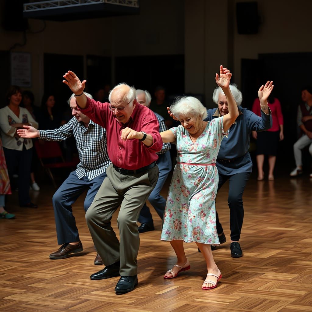 Elderly Breakdancers Showcasing Agility