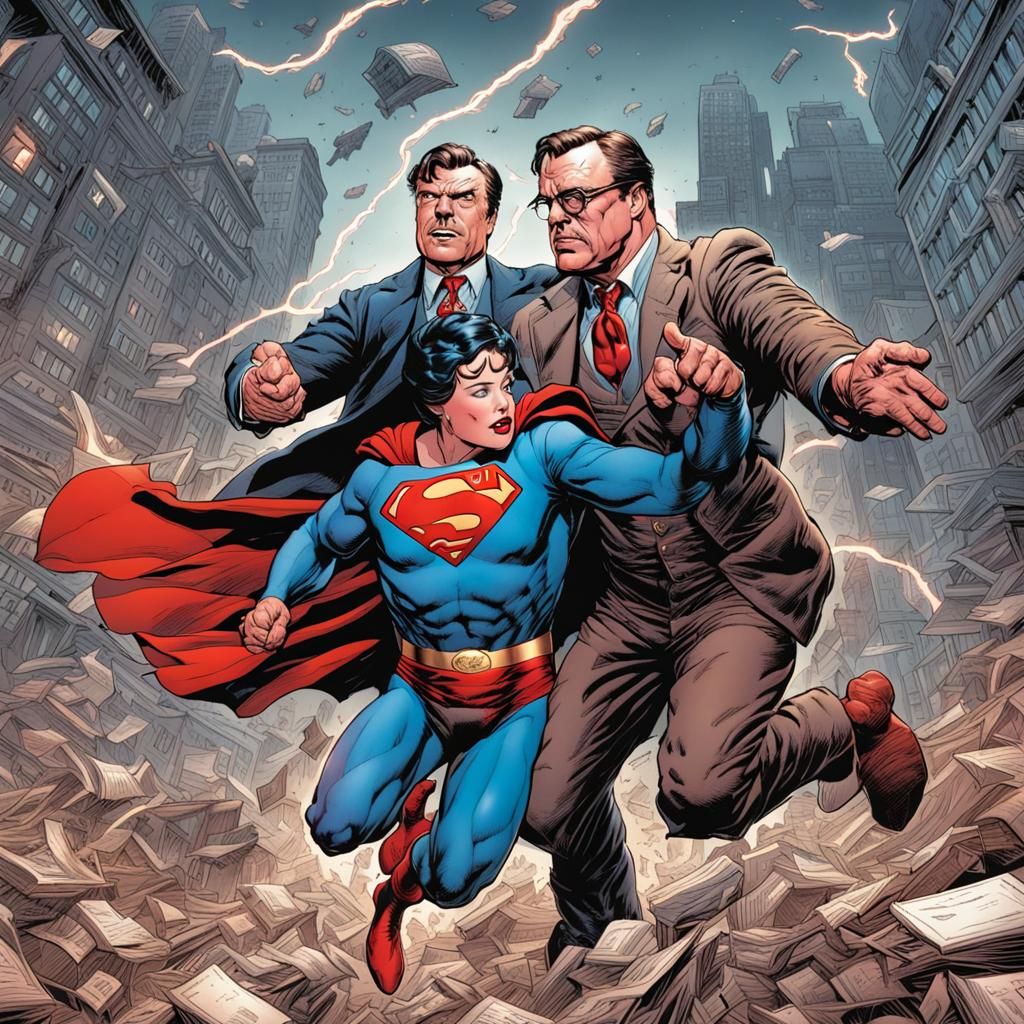 Teddy Roosevelt Superman Comic Book Rescue