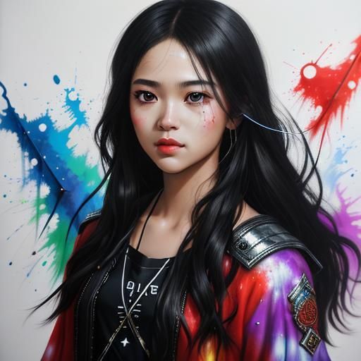 Romantic Graffiti Art Under Starry Sky