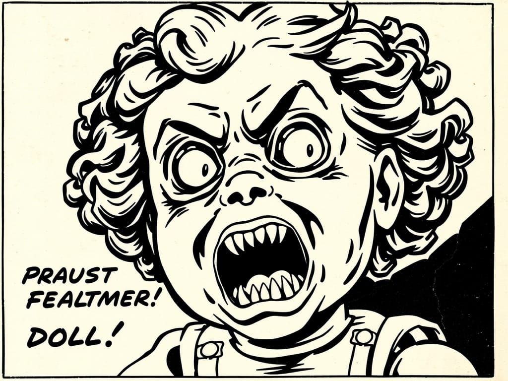 Vintage Creepy Doll Comic from the 1940s