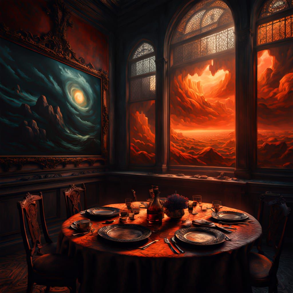 Decaying Room With Cataclysmic Storm Outside