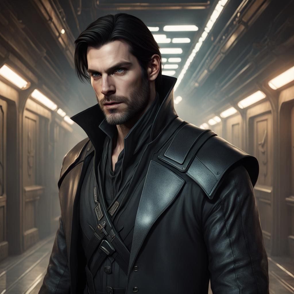 Wes Bentley in Sci-Fi Duster, Hyperdetailed Portrait