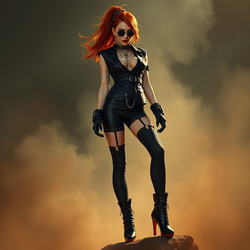 Elegant Punk Fashion Portrait