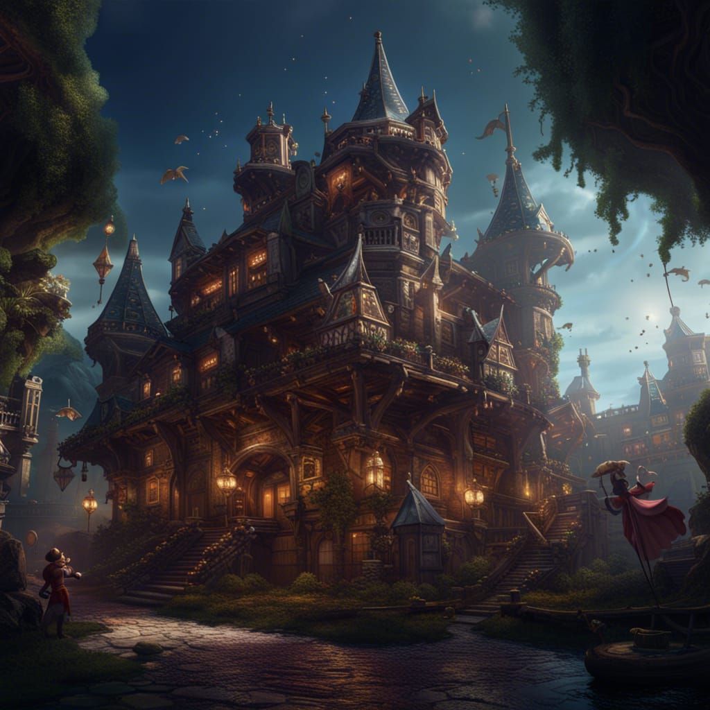 Mickey Mouse Plays Trivia: Detailed Matte Painting