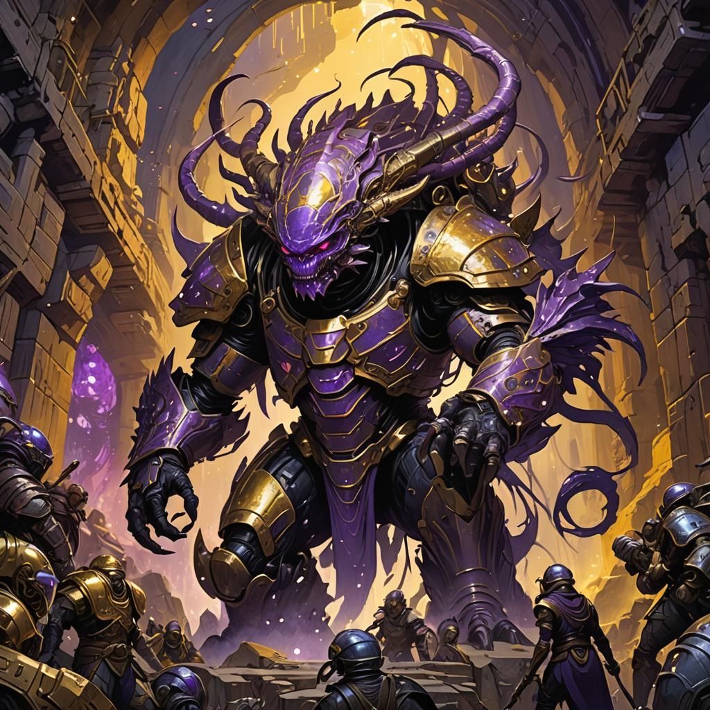 Armored Alien Invasion: Dark Fantasy Concept Art