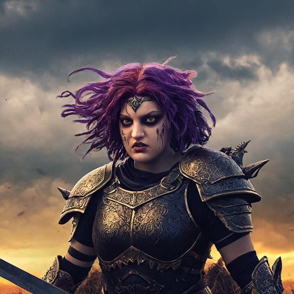 Ethereal Warrior Princess Dominates a Field of Bones in Gold...