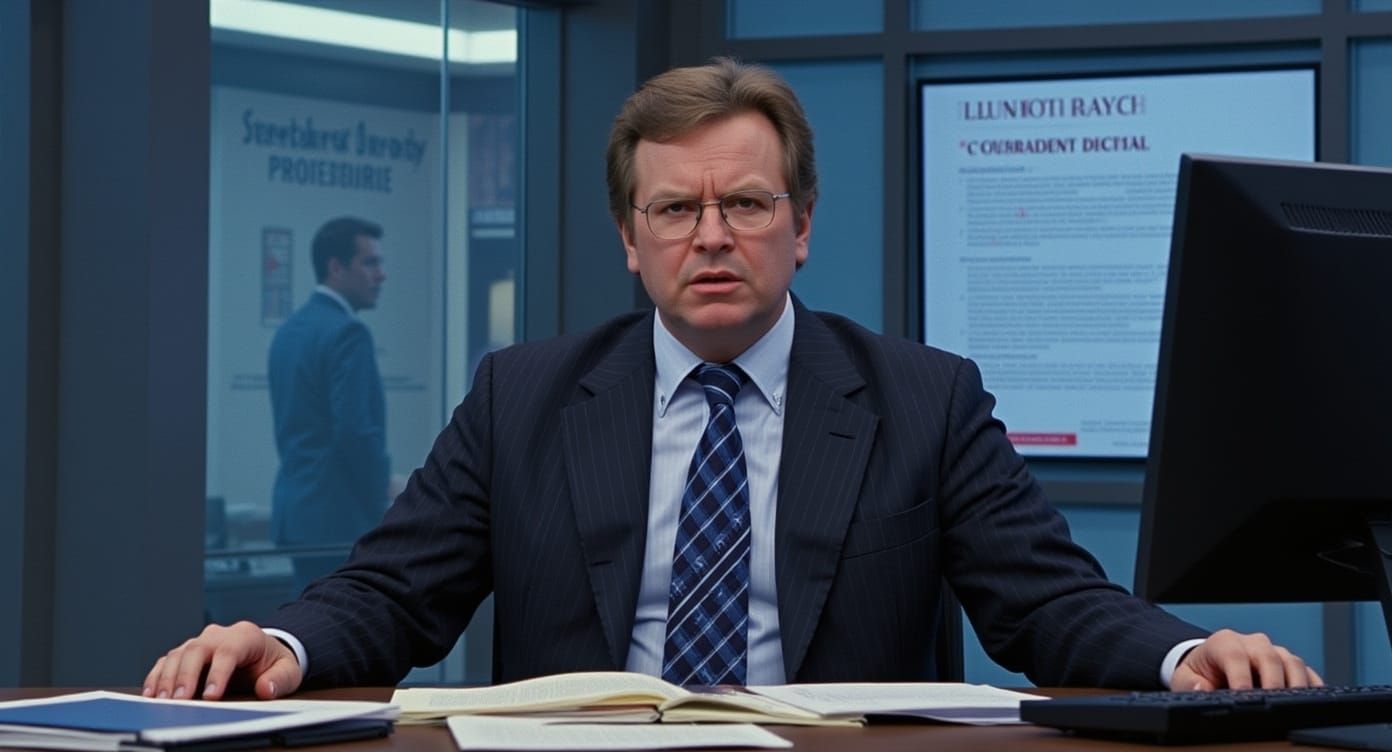 Futuristic Office Scene in Digital Art Style