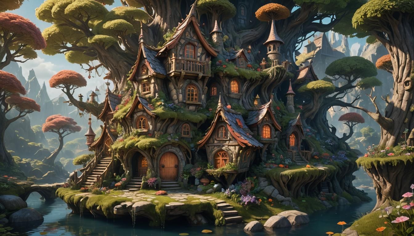Fantastical Fairy House Concept Art in 8K