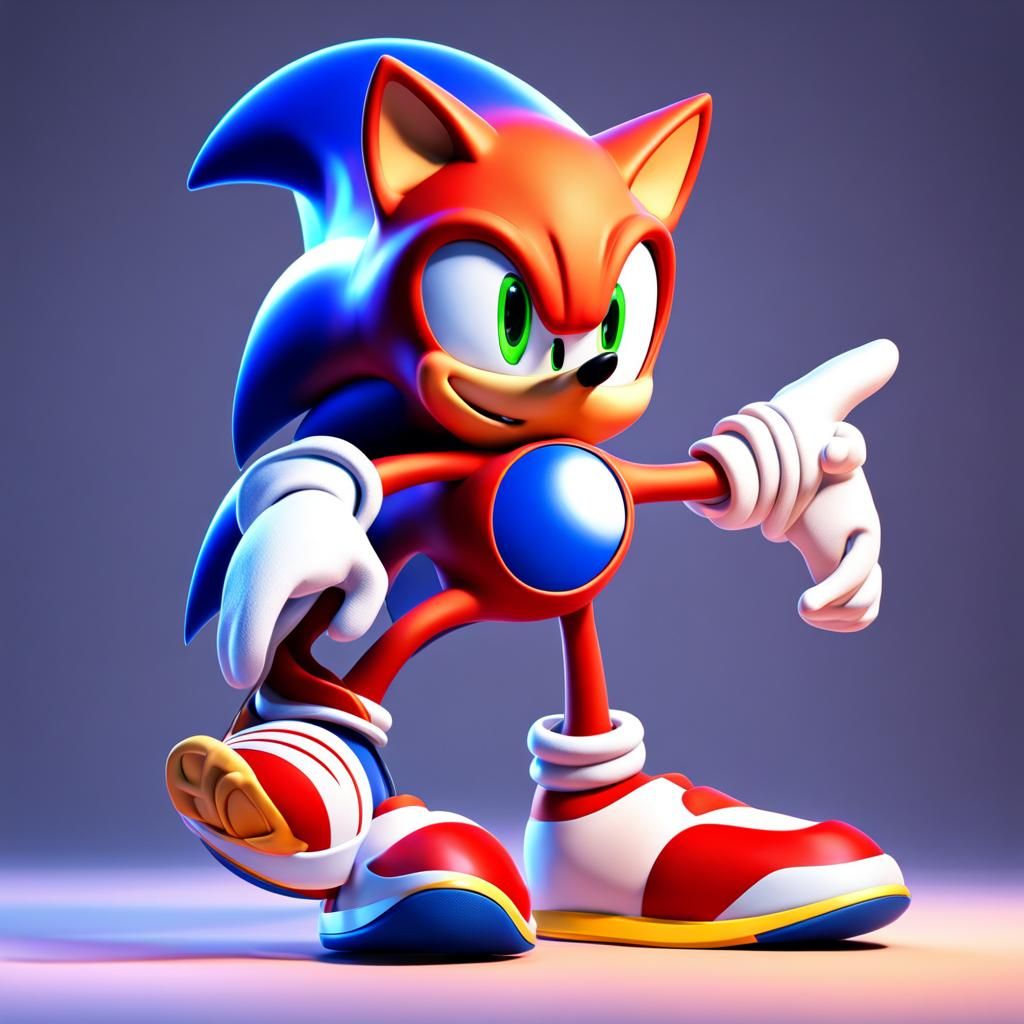 Sonic the Hedgehog: 3D Digital Art