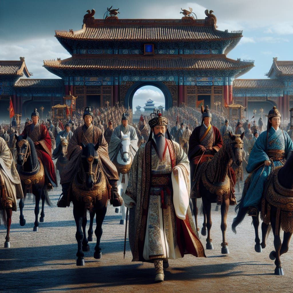 Imperial Procession Leaving Palace