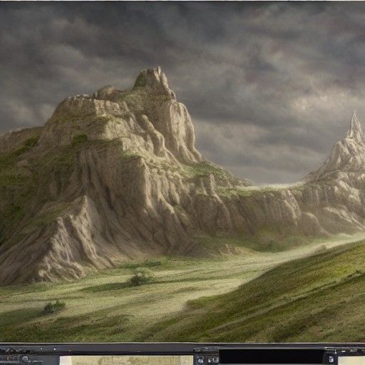 Samurai Decapitation Scene in Matte Painting Style