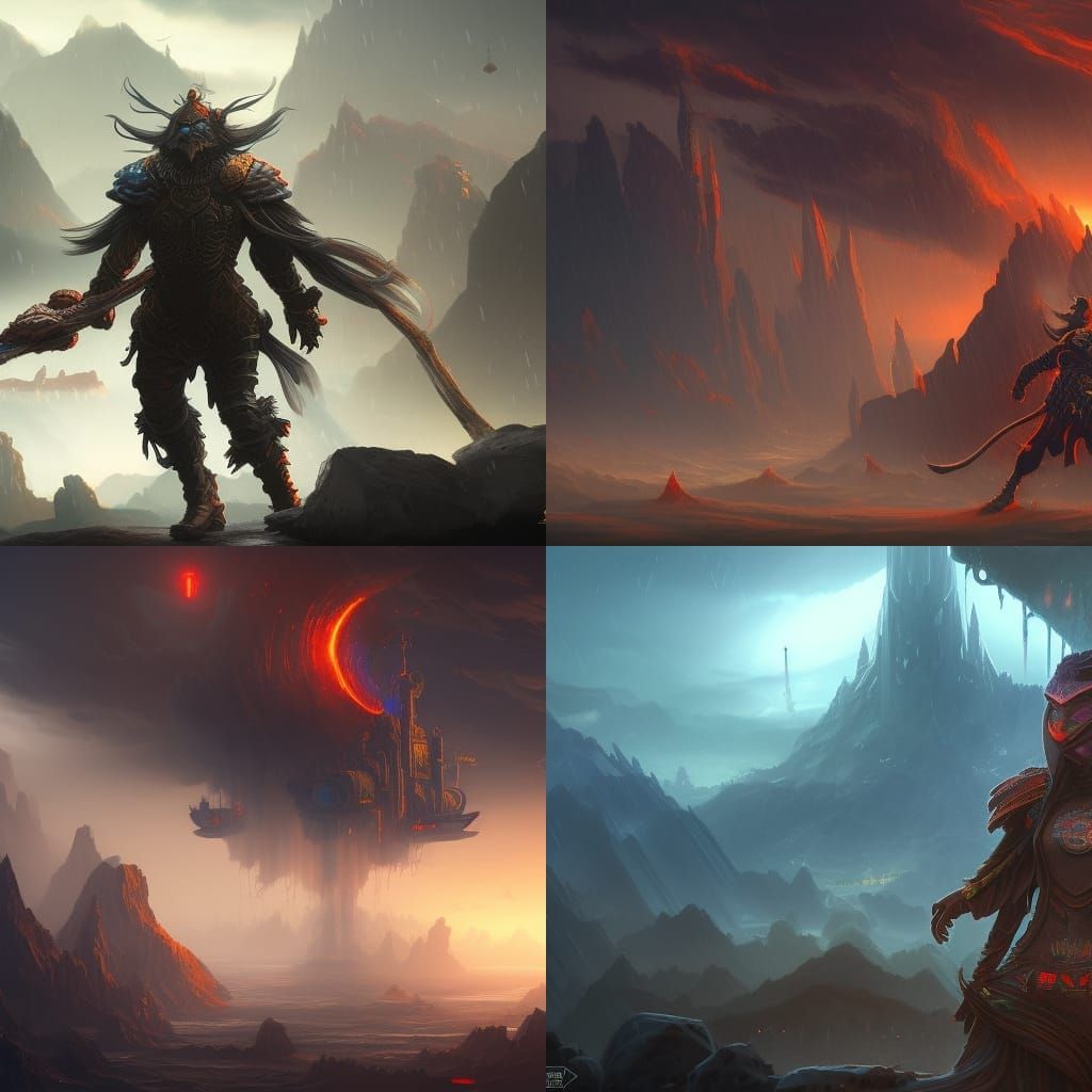 Captain Risk of Rain: Detailed Matte Painting