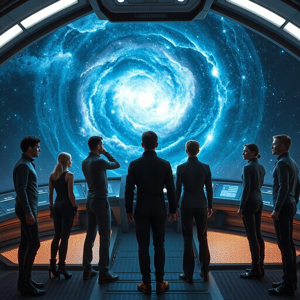 Interstellar Explorers Discover a Swirling Galaxy