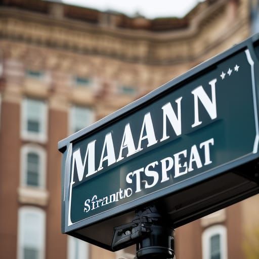 Main Street Sign in Sharp Focus