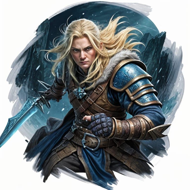 Female Hobbit Rogue Ready to Pounce