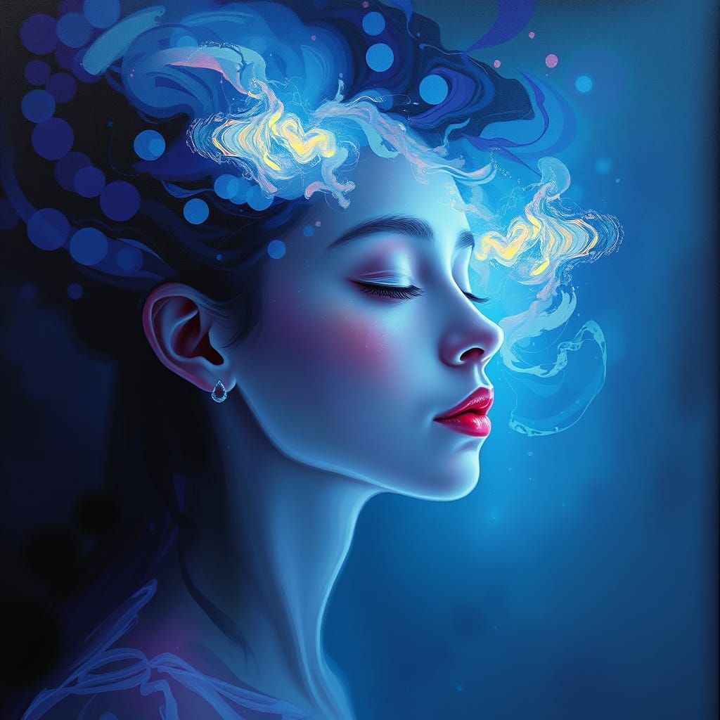 Ethereal Soul Emerges in Dreamlike Digital Art