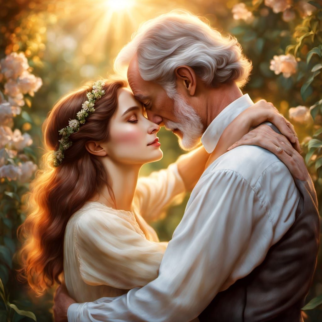 Elegant Gentleman's Tender Moment with a Beautiful Woman