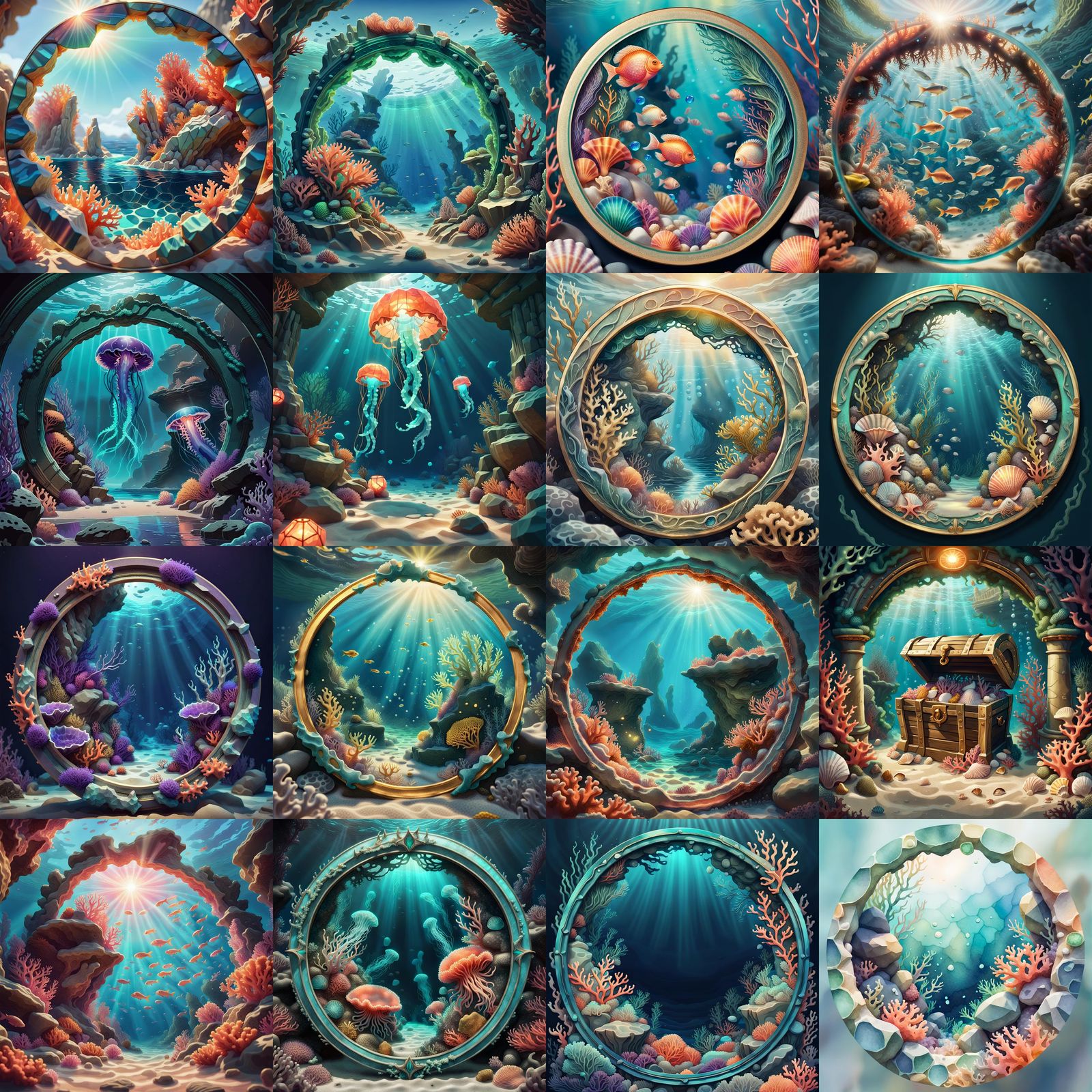 Underwater Coral D&D Token Frame