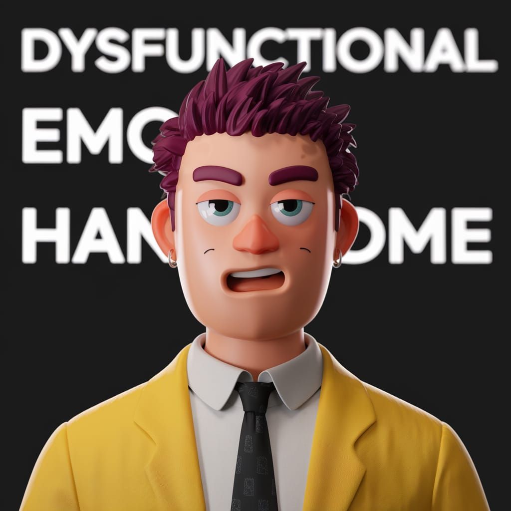 Emo Man in Blurry Background