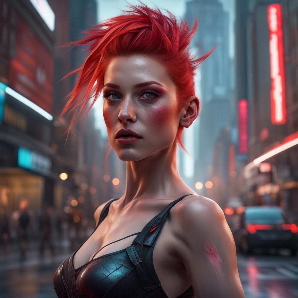 Cyberpunk Ballerina Portrait in Unreal Engine 5