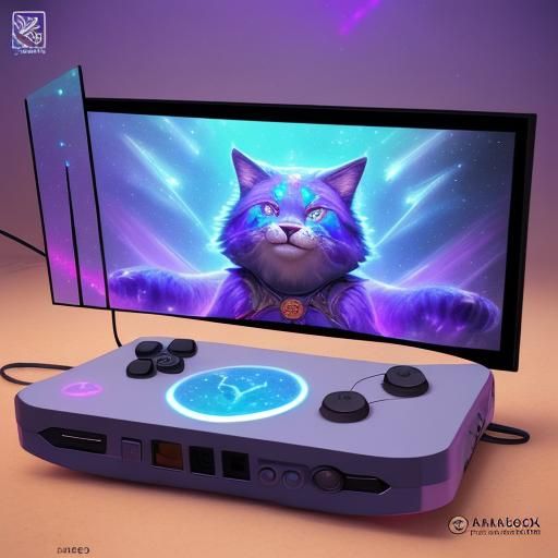 Furry Game Console in Astral Cosmic Style