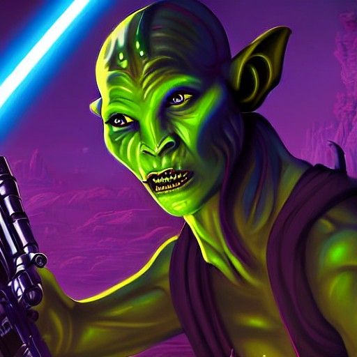 Twi'lek Jedi Battles Undead Horde: Photorealistic Sci-Fi