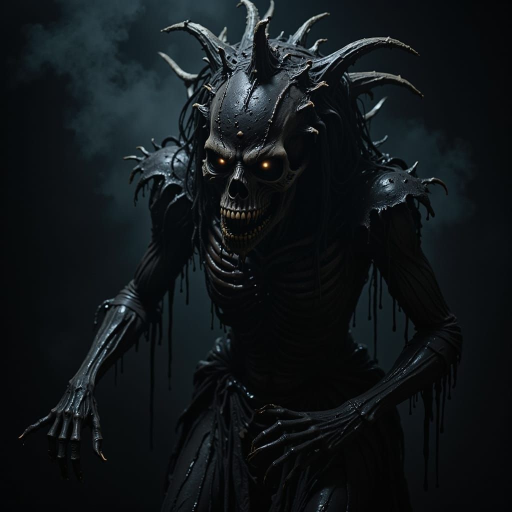 Terrifyingly Realistic Shadow Monster in Cinematic Darkness