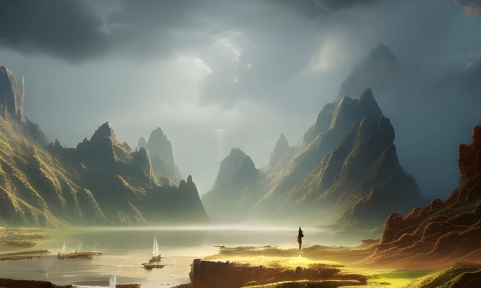 Pot of Gold at Rainbow's End, Digital Art