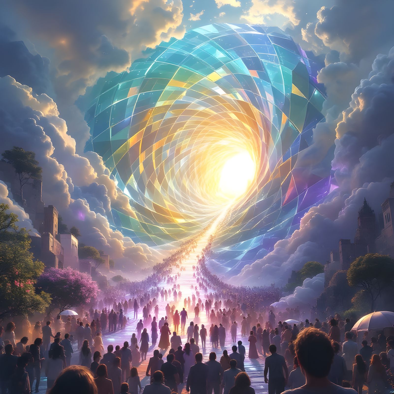 City Scene: Tunnel Portal to a Heavenly Realm